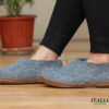 Outdoor Felt Shoes with Rubber Sole -Denim