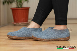 Scrum-Coder-Pure-Woolen-Felt-Shoes-Outdoor-Denim-01 Outdoor Felt Shoes with Rubber Sole -Denim
