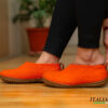 Outdoor Shoes With Rubber Sole - Orange